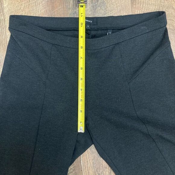 Theory Pull On Pants Charcoal Aurore Sabali Knit Mid Rise Stretch Leggings sz M - Picture 6 of 7